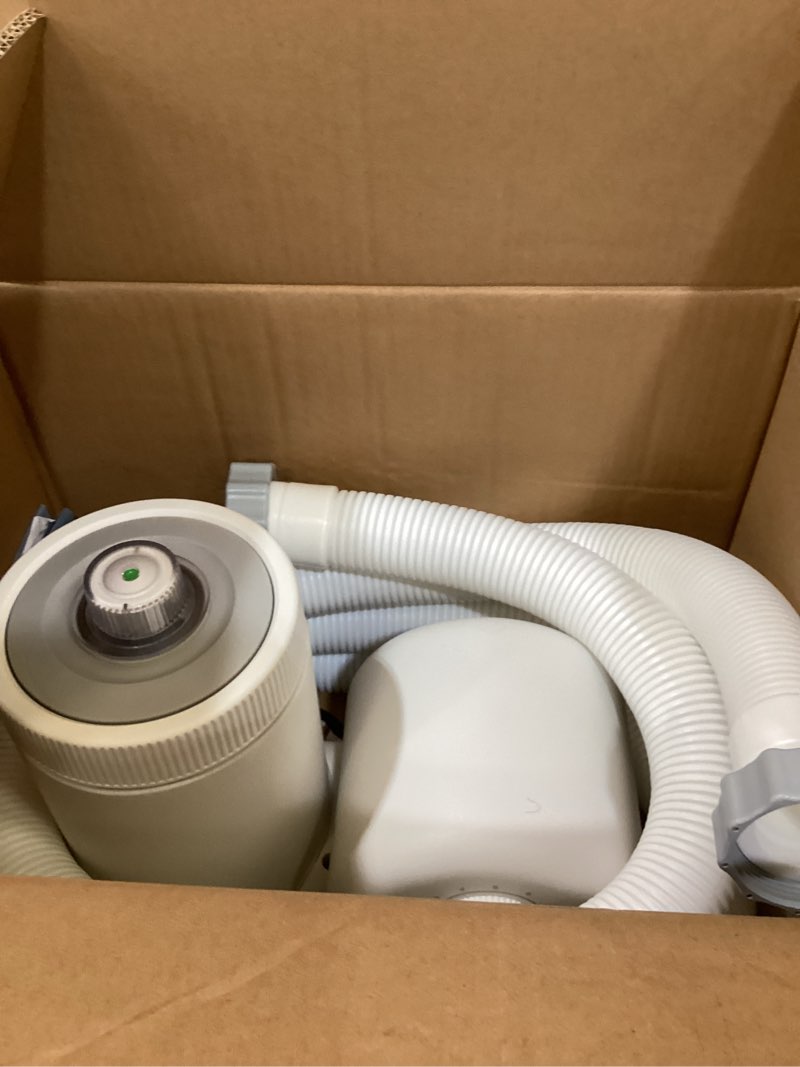 Condition photo showing Good Condition for intex c1500 cartridge filter pump for agp: 1500 gph pump flow rate - cartridge gauge indicator - hydroaeration technology - includes type a filter cartridge - turnover rate/system flow 1180 gph 1,500 gallons per hour white