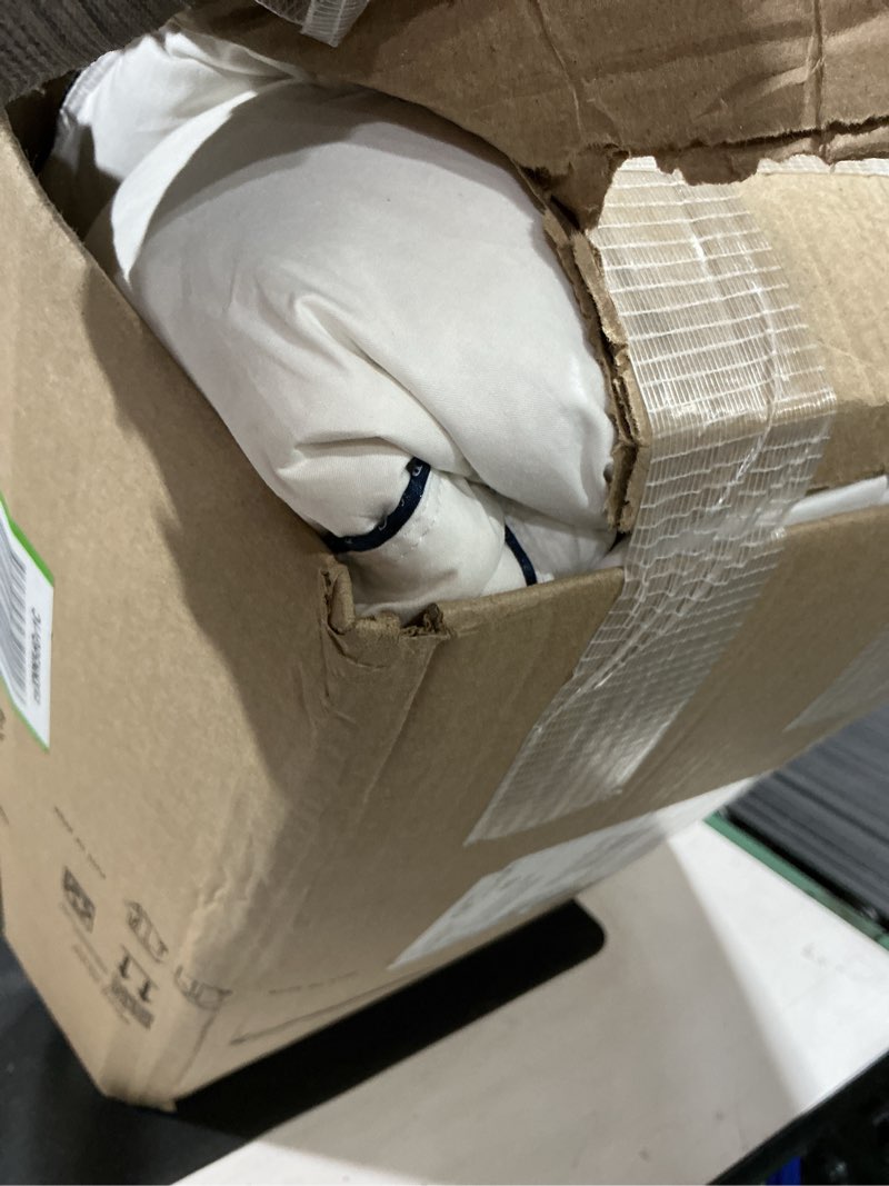 Condition photo showing As Is for pacific coast bed pillows for side and back sleepers, feather and down hotel pillows with 100% cotton shell, medium supportive, downproof, king size 2 pack king (pack of 2)