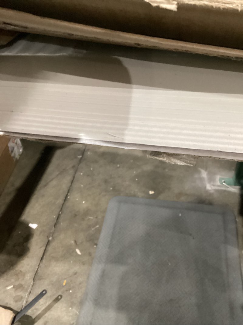 Condition photo showing Good Condition for stickgoo drop ceiling tiles 2ft x 4ft, white soomth ceiling tile 24 x 48in, waterproof - fire-rated to prevent breakage cover 80 sq. ft, pack of 10 pvc tiles white 10 pack of 2ft x 4ft