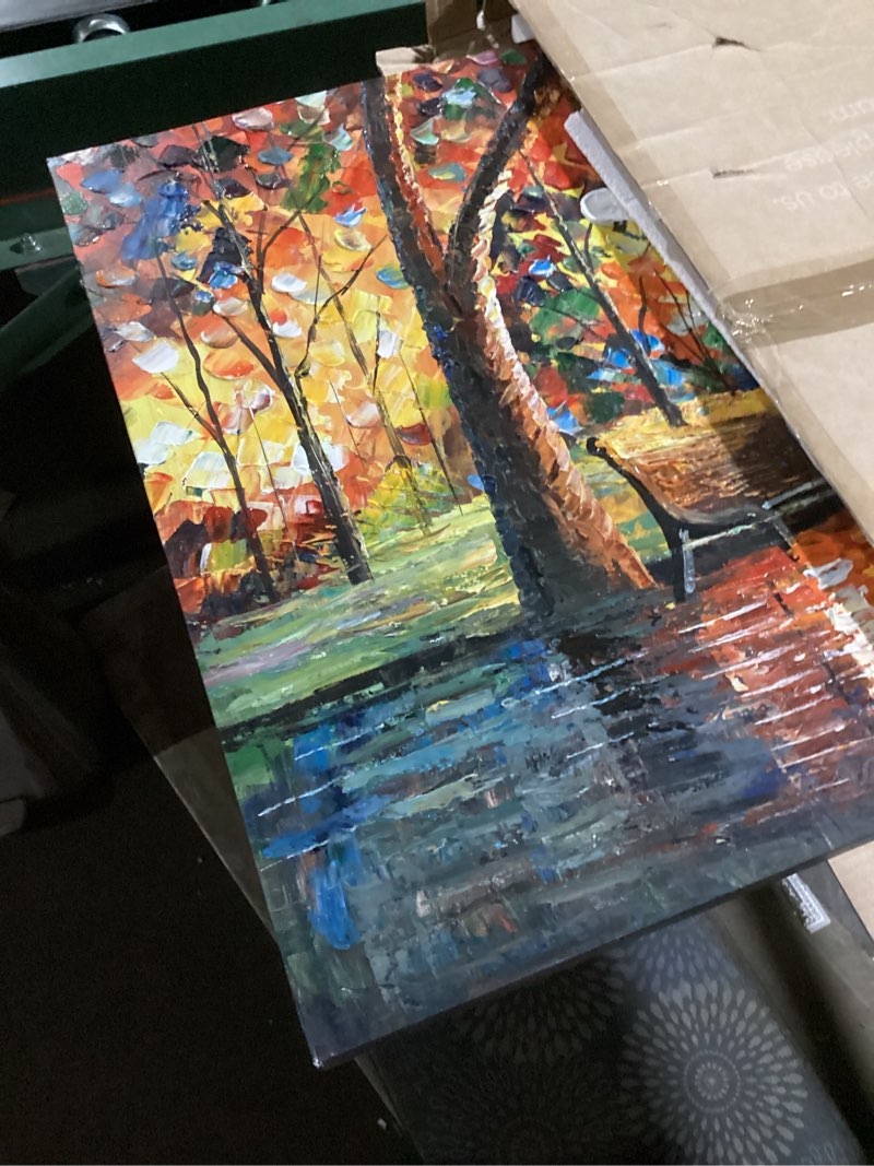 Condition photo showing New/Like New for Alenoss Modern Oil Paintings on Canvas Large Wall Art 24x48 Inches Romantic Abstract Paintings Contemporary Art Colorful Artwork Wall Decor for Bathroom Living Room AL-B40