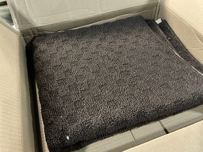 Condition photo showing Good Condition for garland rug town square brown mocha 3' x 5' non slip area rug for living rooms & hallways, stylish & durable for high-traffic areas mocha 3' x 5' (rectangular)