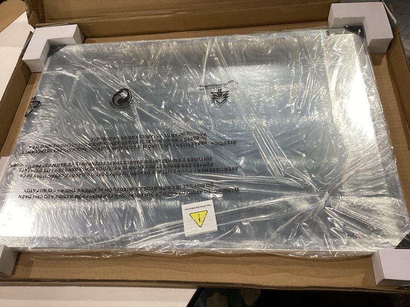 Condition photo showing New/Like New for vocalstar frameless bathroom mirror, 18" x 26" rectangle wall mirror with beveled edge, modern decorative vanity mirrored for living room, entryway, bedroom | 1/4-inch shatterproof glass rectangle 18"l x 26"w