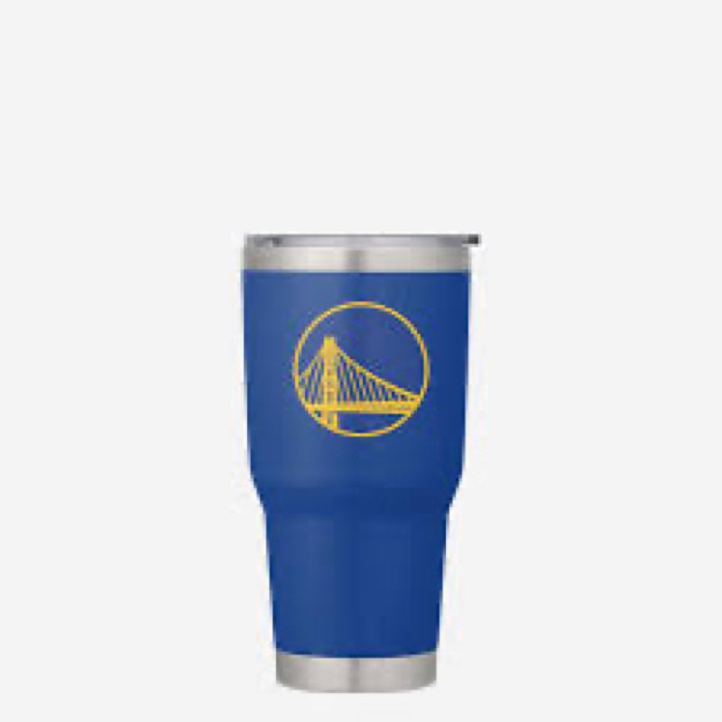 FOCO Golden State Warriors NBA 30 oz Solid Tumbler with Straw