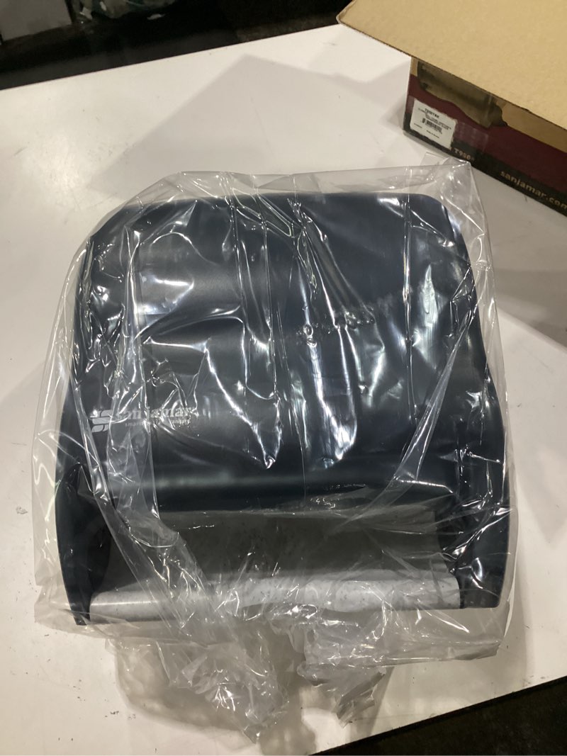 Condition photo showing New/Like New for san jamar element paper towel dispenser, manual lever roll for bathroom and kitchen, 12.75" x 12.5" x 8.5", 1 count, black pearl