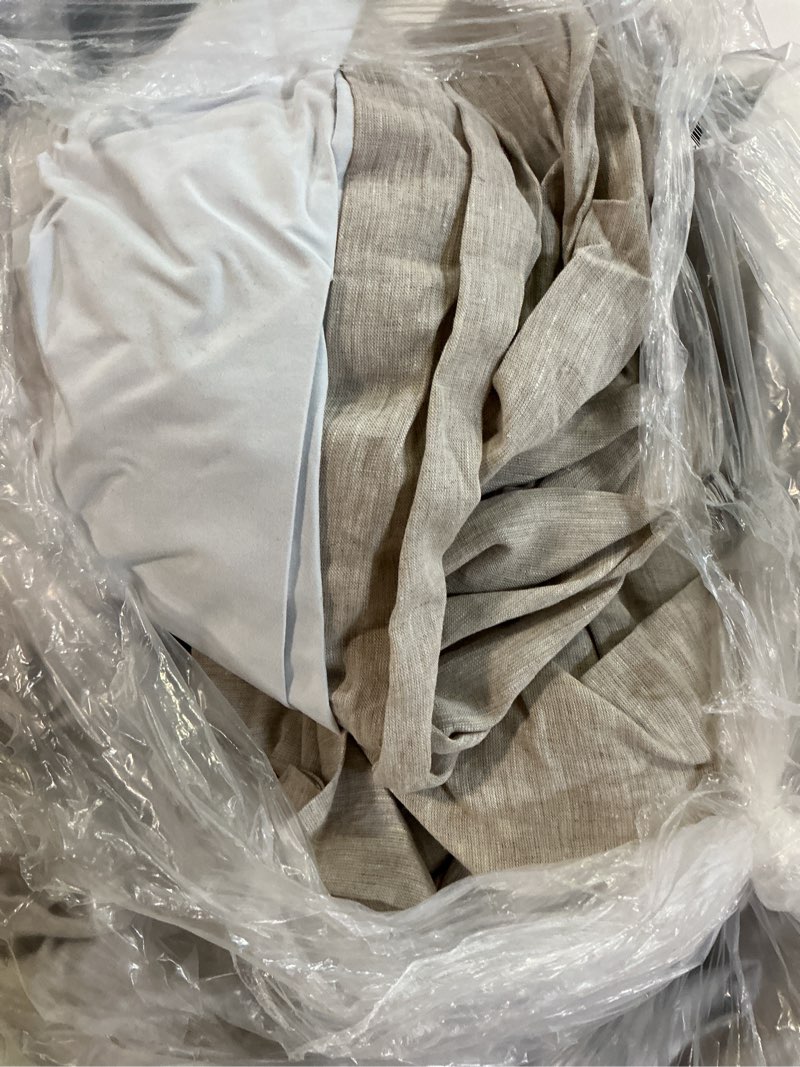 Condition photo showing Good Condition for european linen true blackout curtain - single panel, 96x96, flax