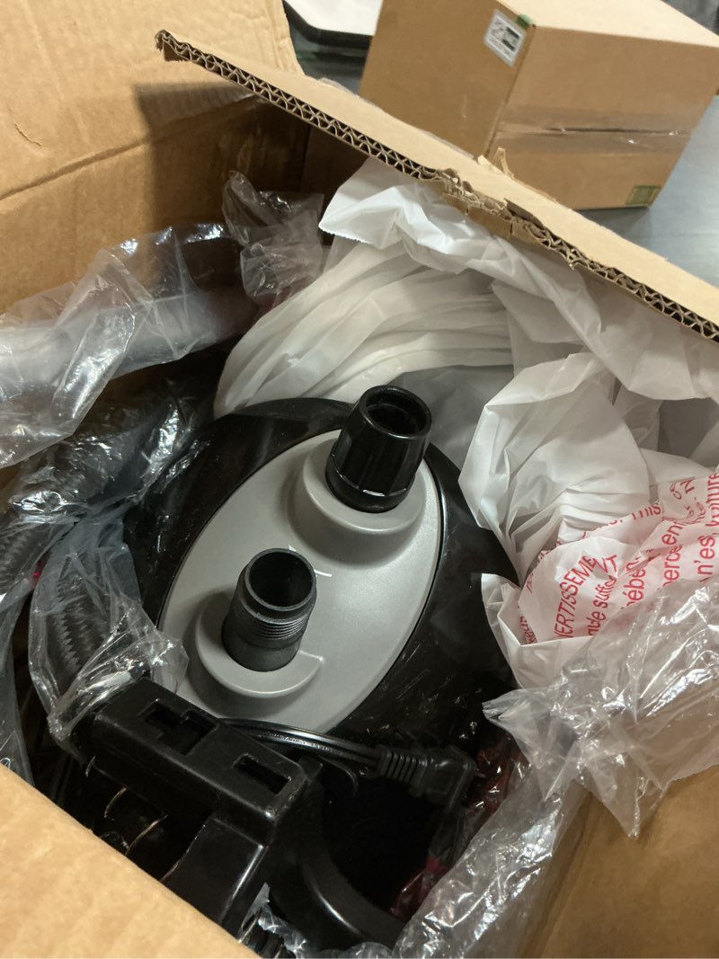 Condition photo showing As Is for salav gs18-dj standing garment steamer with roll wheels for easy movement, 1.8l water tank for 1 hour continuous steaming, adjustable pole for storage, includes descaler packet, 1500 watts a-black