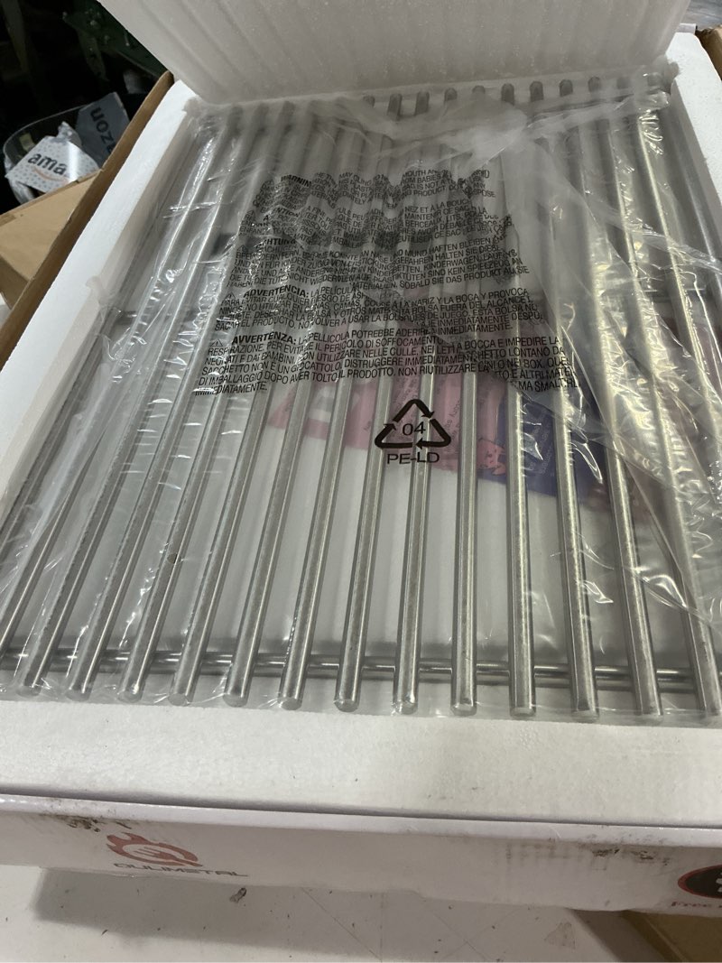 Condition photo showing New/Like New for qulimetal 18.75" 9mm grill grates for weber genesis ii, grill parts for weber genesis ii lx 300 series, genesis ii e&s 310 315 320 325 340, replacement parts for weber 66095, 304 stainless steel 18.75" 9mm 304 stainless steel