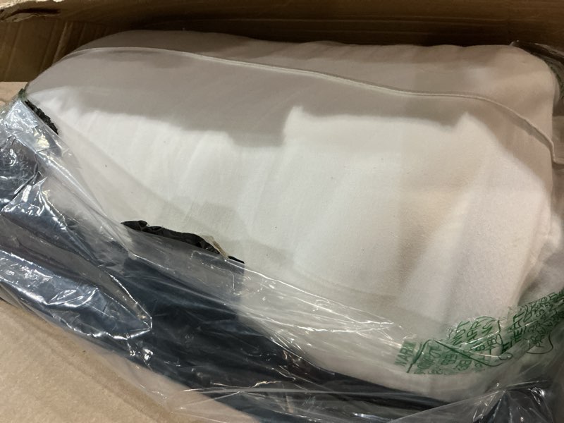 Condition photo showing Good Condition for ultimate comfort & cooling,front:100% cotton,skirt:100% polyester,thickqueen mattress topper-luxurious softness,for back pain,revolutionary cooling technology,no slip design,deep sleep mattress pad