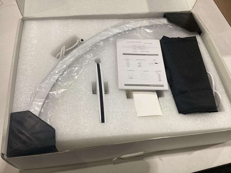 Condition photo showing New/Like New for slyfte premium large half moon led light for nail tech, foldable arch light for nail desk lamp with phone stand perfect for manicure handicraft lighting (white, large) large white