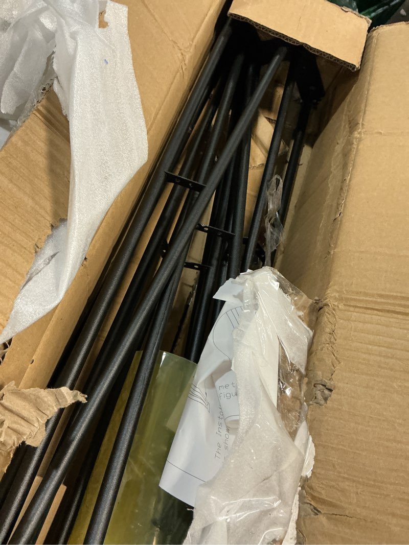 Condition photo showing As Is for 22Inch Hairpin Table Legs for Furniture Set of 4,Furniture Legs, Sturdy Cast lron Modern Metal Desk Legs,1300lbs Load Capacity for Coffee Table,Dresser Legs ?Night Stand Desk Bench?Desk Black 22IN