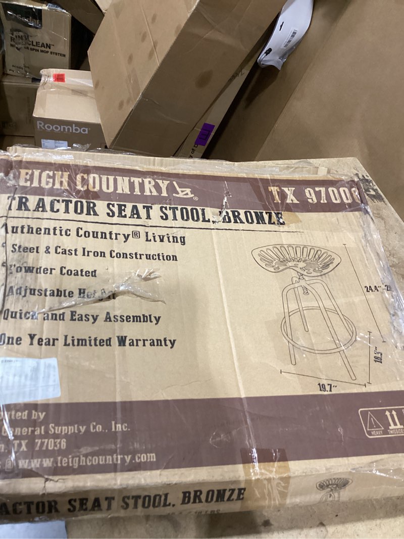Condition photo showing As Is for bronze tractor seat swivel stool-kd