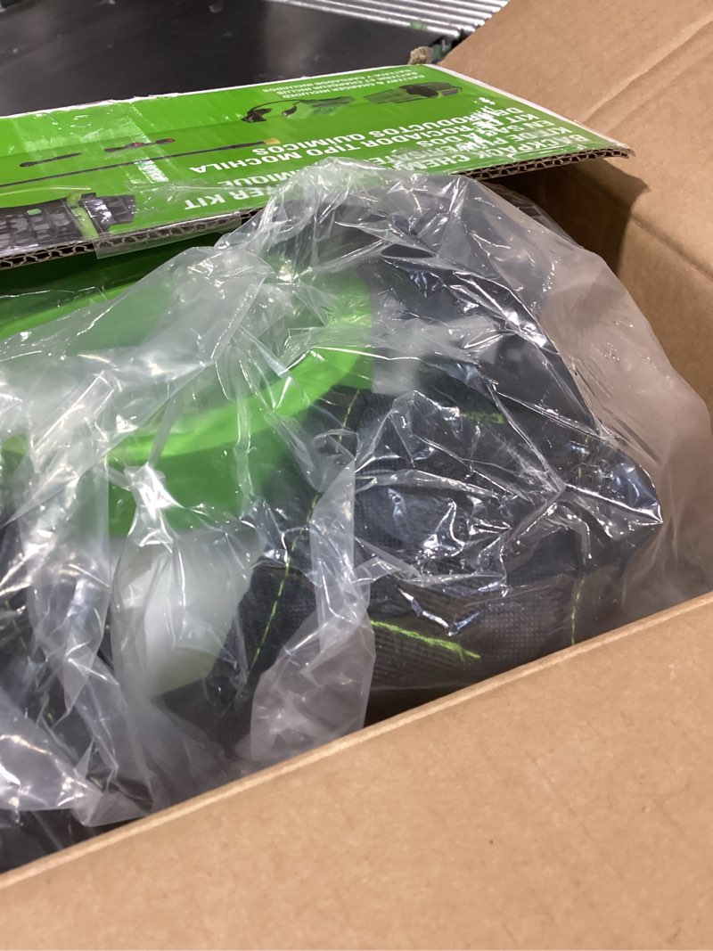Condition photo showing New/Like New for greenworks 40v cordless backpack sprayer (4 gallon / 5 tips / 25 ft spray) for weeding, spraying, and cleaning, 2.0ah battery and charger included 40v sprayer w/ battery&charger