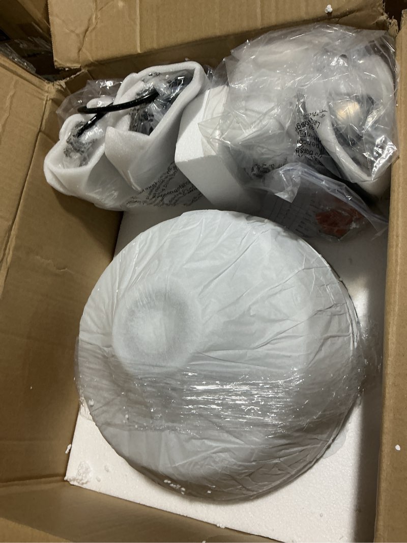 Condition photo showing Good Condition for kudos 2 Pack Pendant Lights Kitchen Island, 11" Large Brushed Nickel Kitchen Island Lighting with Hammered Glass Shade, Industrial Hanging Light Fixture for Kitchen Sink Dining Room, KDPL13-BN-H-2PK Nickel,Hammered Glass 2 Pack