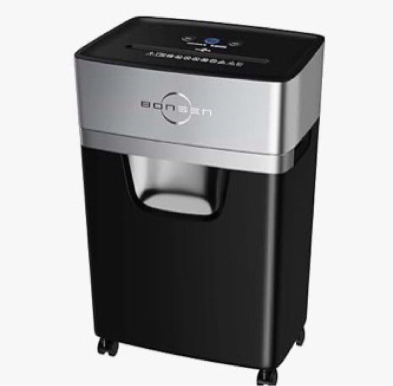 bonsen 150-sheet autofeed paper shredder heavy duty, 60 mins micro-cut shredder for office, 6 gal la