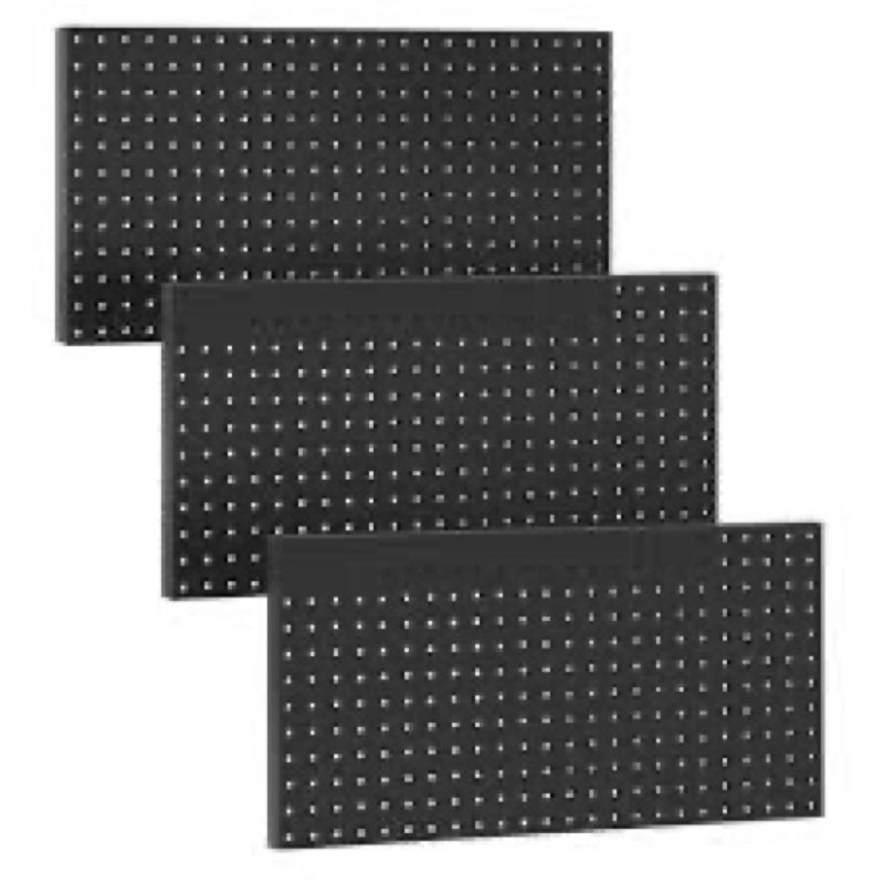 BELLO YON 3pcs Heavy Duty Metal Pegboard Panels, Garage Wall Mounted Tool Organizer Peg Board for Ga