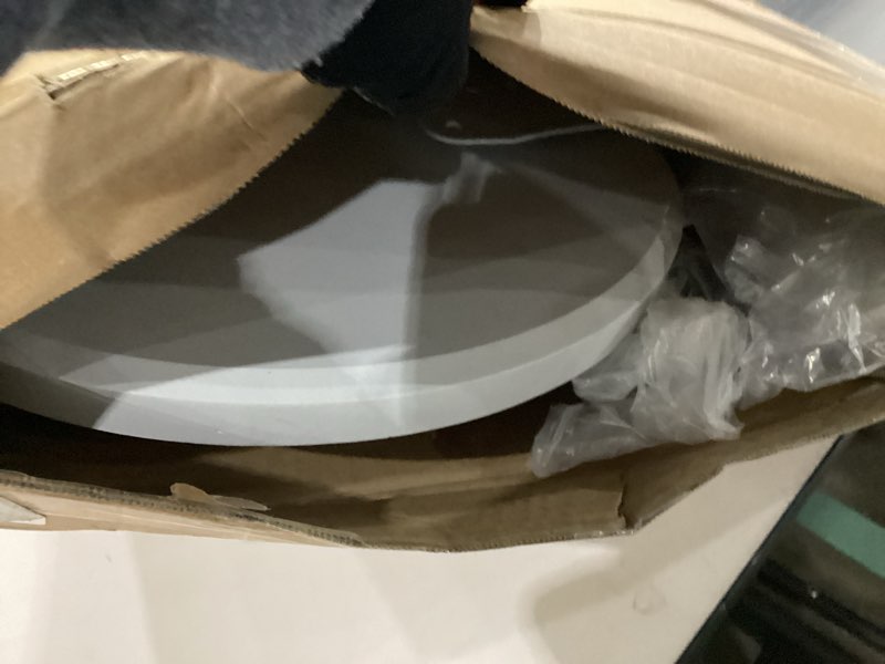 Condition photo showing As Is for Mobile TV Cart Rolling TV Stand for 10-46 Inch Flat/Curved Screen Up to 88lbs, Height Adjustable Portable TV Cart with Tilting and Rotating, TV Stand with Wheels, Max VESA 200x200mm (White)