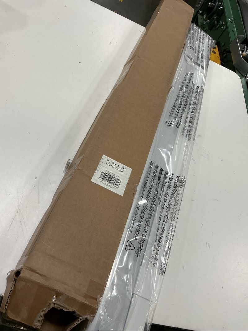 Condition photo showing New/Like New for lazblinds cordless cellular shades, no tools no drill blackout honeycomb shades pleated blinds for windows, 36" w x 64" h, silver white blackout-silver white 36'' w x 64'' h