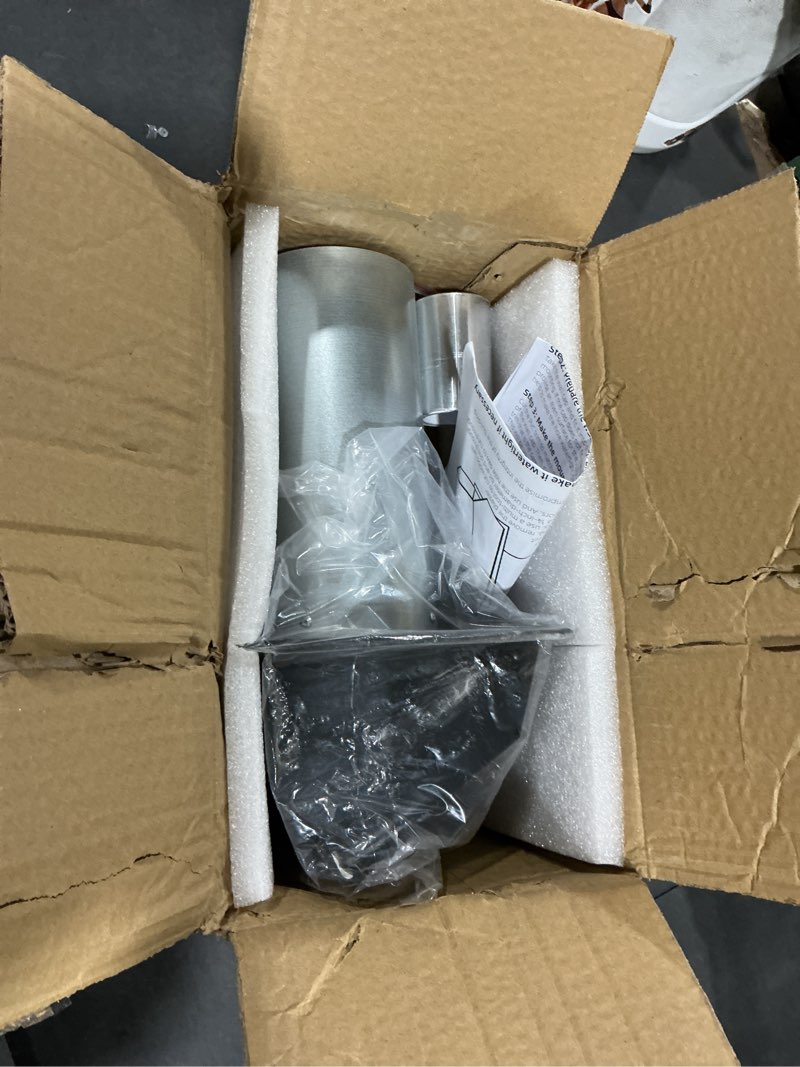 Condition photo showing Good Condition for 4 Inch Hooded Wall Vent with Screen and Damper,Outdoor Dryer Vent Cover for 4 inch Pipe,Wall Exhaust Vent Cover Cap External Extractor for House Ventilation&Outside Air Exhaust,Galvanized Steel,Black 4 Inch Black