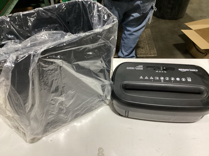 Condition photo showing Good Condition for Amazon Basics 8-Sheet Cross Cut Paper Shredder and Credit Card Shredder - Black 8 Sheet Black