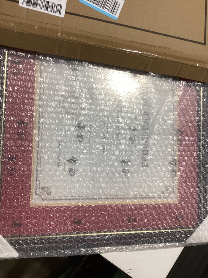 Condition photo showing As Is for GraduationMall 11x14 Diploma Frame with Red over Gold Mat or Display 15x18 Certificate without Mat,Solid Wood & UV Protection Acrylic,Cherry Finish with Gold Trim Cherry With Gold Trim / Red over Gold Mat 11x14