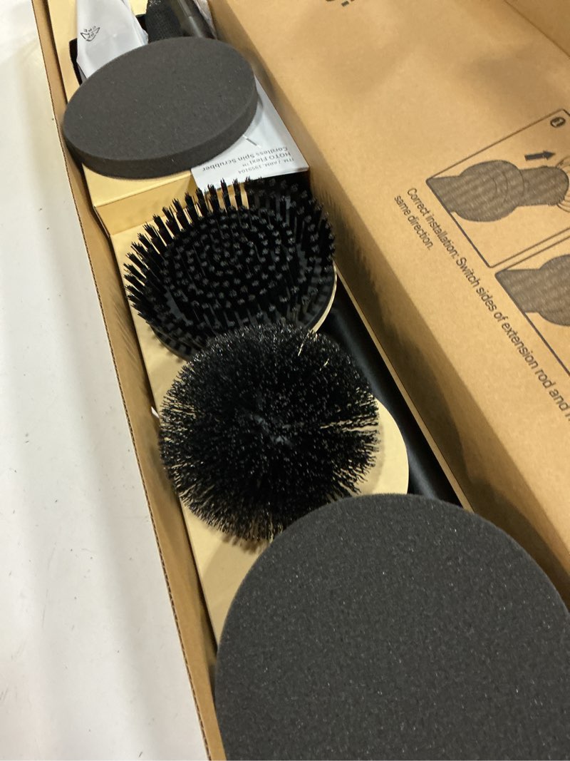 Condition photo showing New/Like New for hoto flexi™ cordless electric spin scrubber + 3 pcs replacement brush heads