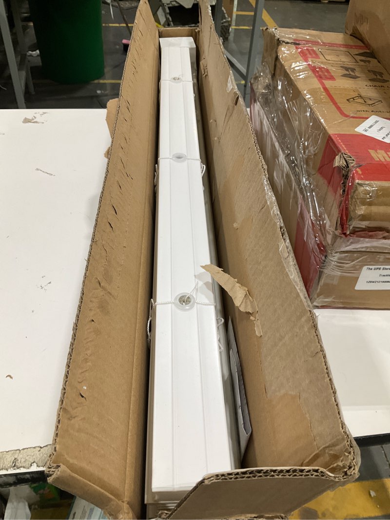 Condition photo showing Good Condition for dez furnishings cordless 2" signature faux wood blind, 30" w x 48" h, embossed white embossed white 30"w x 48"h