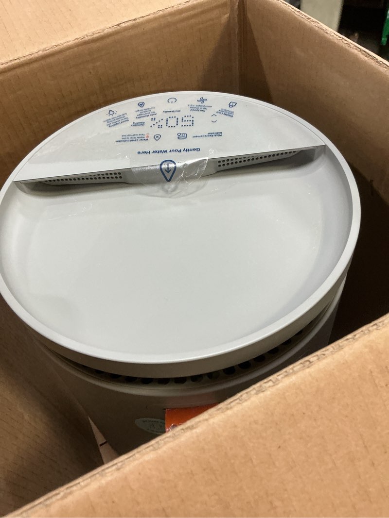 Condition photo showing As Is for BLUEAIR Room Humidifier - DreamWell - 48Hr Top-Fill Mist-Free InvisibleMist Technology Aroma Stone for Essential Oils and Soothing Mood Lighting - Quiet Operation for Bedroom and Home Use, Grey