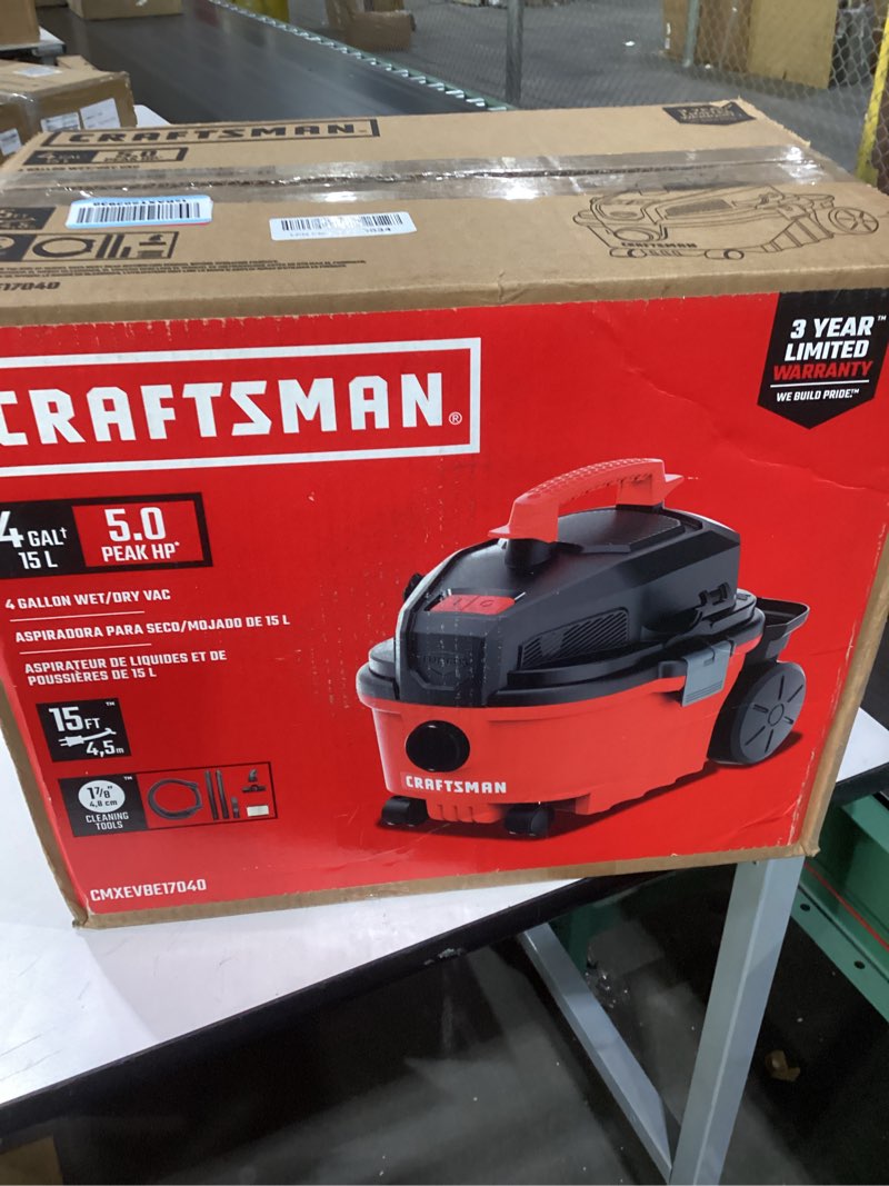 Craftsman 4 gallon wet dry vac