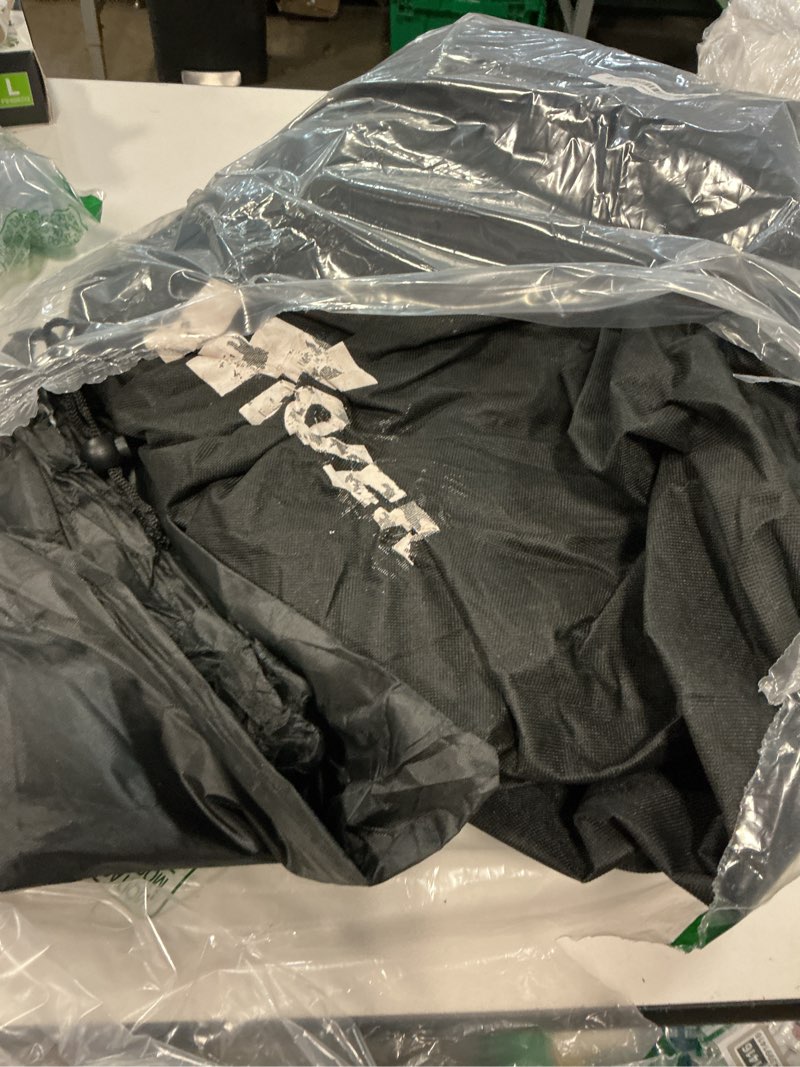 Condition photo showing As Is for snow blower cover - 1200d snowblower covers heavy duty waterproof zipper reflective strips universal fit for ego, honda, ryobi, cub cadet, ariens, troy bilt, snow joe, toro and powersmart