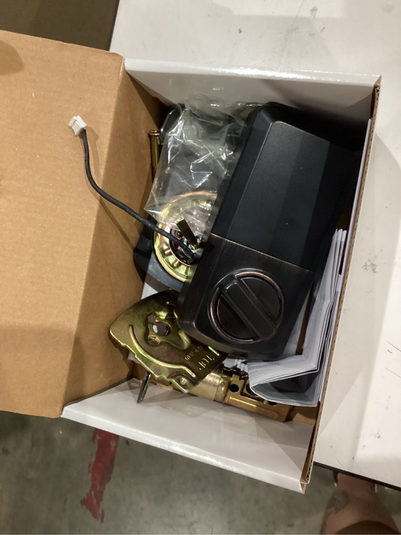 Condition photo showing As Is for kwikset smartcode venetian bronze zinc electronic deadbolt