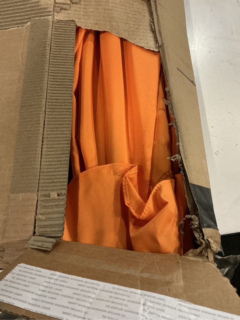 Condition photo showing Good Condition for jearey 10ft outdoor patio umbrella outdoor table umbrella with push button tilt and crank, market umbrella 8 sturdy ribs uv protection waterproof for pool, garden (light orange) 10ft light orange