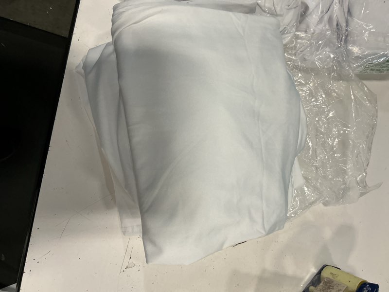 Condition photo showing Good Condition for hainarvers set of 3 wedding arch cover 6ft,6.6ft,7.2ft spandex fitted stretchy arch stand covers,2 sided round top chiara backdrop cover for birthday party banquet baby shower arch decoration(white) white 6ft+6.6ft+7.2ft
