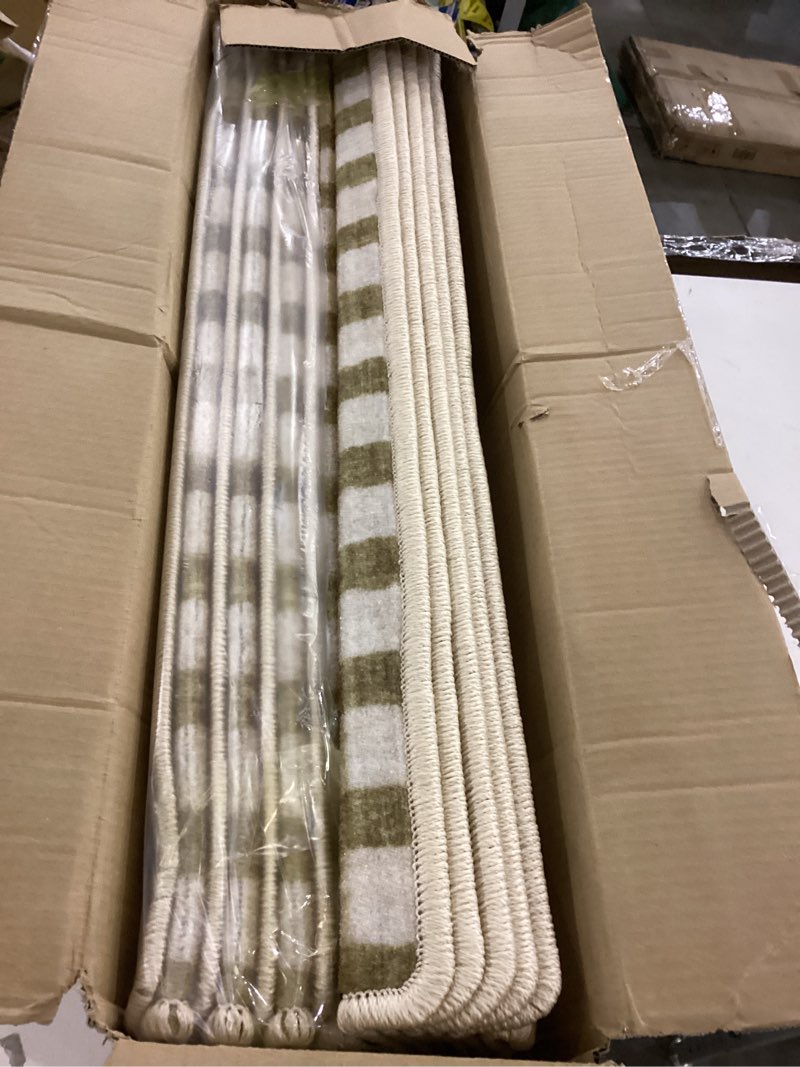 TANVILL Bullnose Stair Treads for Wooden Steps 29.5"x9.5", Checkered Carpet Stair Treads Non Slip, P