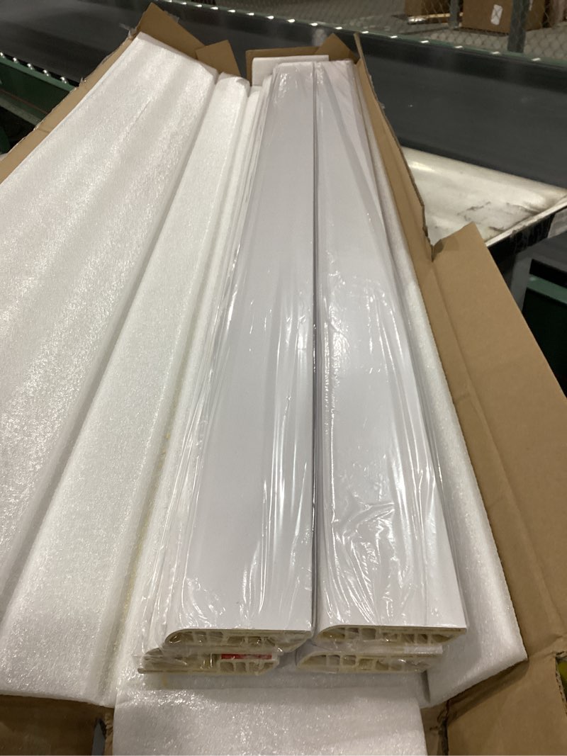 Condition photo showing New/Like New for Wall Baseboard Molding Trim,8-Pack of 48 x 2.76 Inch,Peel and Stick High Impact Finish Molding Panel Skirting Board for Home Decor,32 Feet (White 3) JF116-8P
