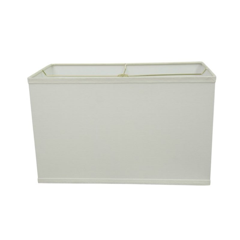 Aspen Creative 36005, Transitional Rectangular Hardback Shaped Spider Construction Lamp Shade in White