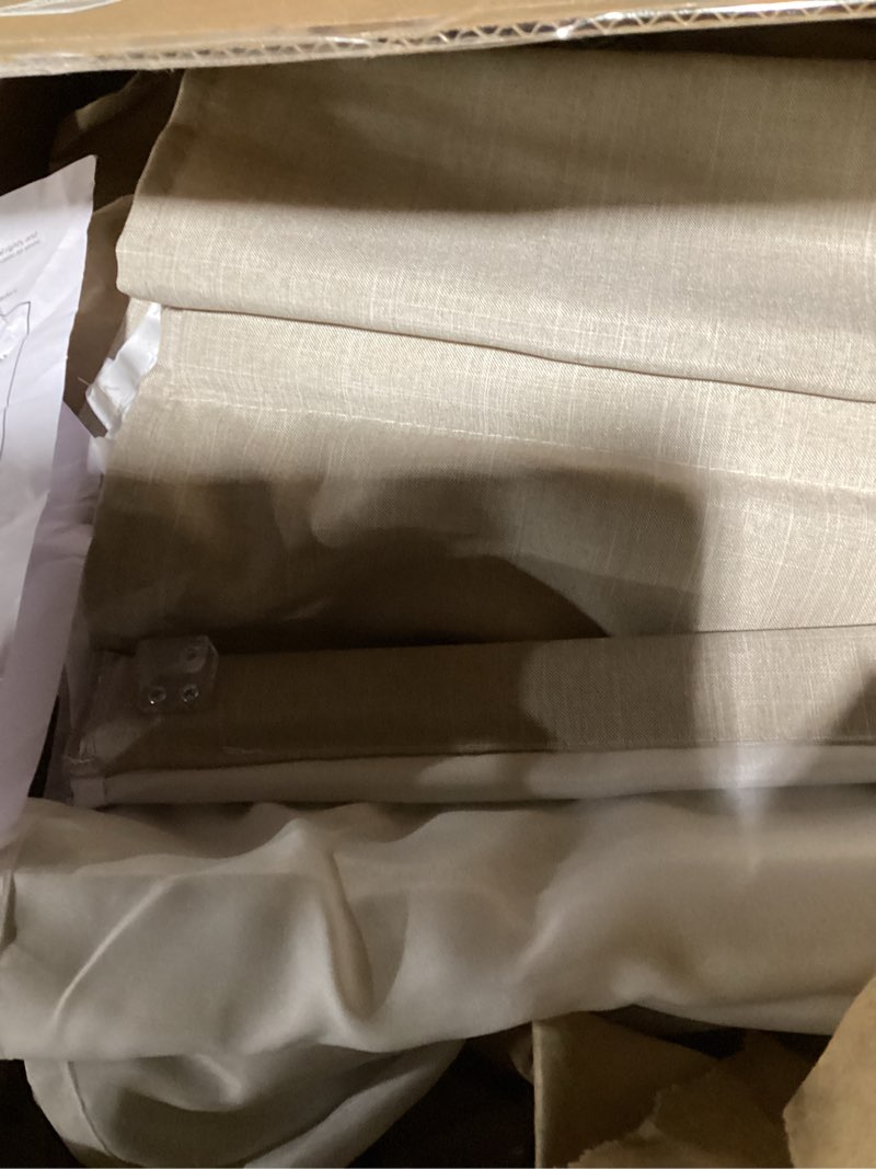 Condition photo showing New/Like New for CHICOLOGY Roman Shades for Windows , Window Treatments , Roman Shades , Roman Window Shades , Room Darkening Shades , Window Shades , 23"W X 64"H , Belgian Flax (Privacy & Light Filtering) Belgian Flax (Privacy & Light Filtering) 23"W x 64"H