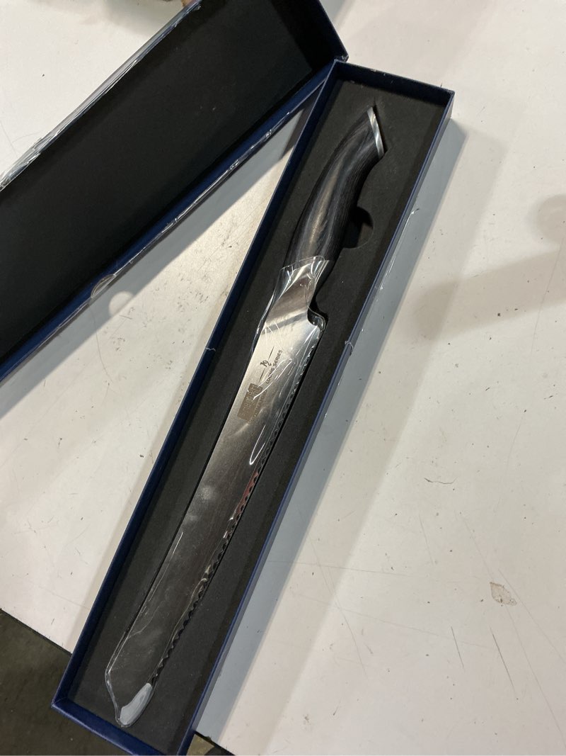 Condition photo showing Good Condition for hoshanho bread knife 10 inch, japanese high carbon stainless steel serrated bread knives, professional bread cutting knife for homemade bread 10"
