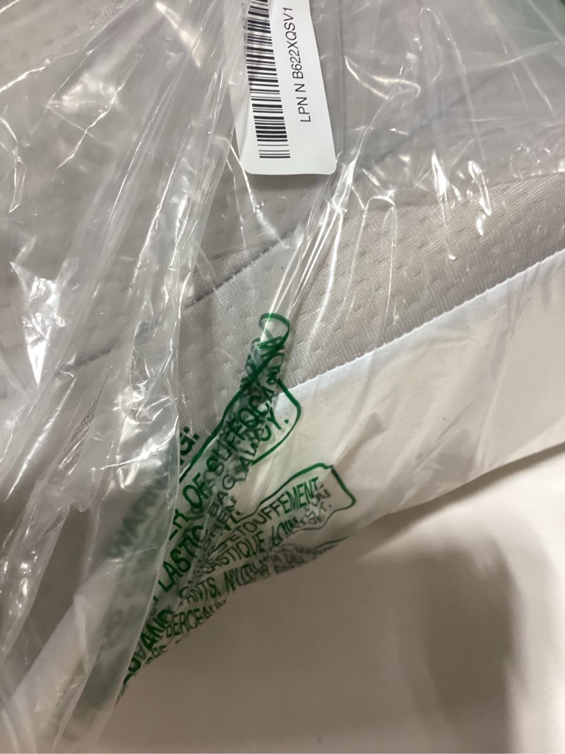 Condition photo showing New/Like New for Glaciman Shredded Memory Foam Pillow for Side & Back Sleepers - Firm Ergonomic Pillow for Neck Pain Relief - Machine Washable, Breathable Cooling Mesh Gusset, Queen/Standard (15"x25"x4"), Pack of 1 Purple Queen (Single Pack)