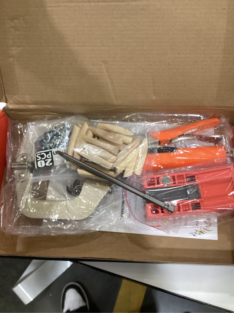 Condition photo showing Good Condition for Pocket Hole Jig System Kit, Pocket Screw Jig with 11 Inch Clamp, Square Driver Bit, Hex Wrench, Depth Stop Collar, Step Drill Bit, Coarse Square Driver Screws, All In One for Joinery Work Metal and Plastic