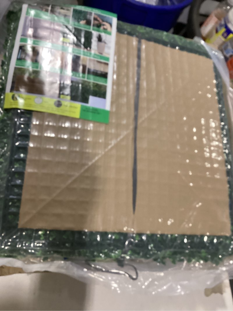 Condition photo showing New/Like New for 12Pcs 20"x 20" Grass Wall Panels Greenery Wall Backdrop Artificial Boxwood Hedge Panels UV Protected Easy Install for Indoor/Outdoor Privacy Fence & Garden Decor 12 20 x 20