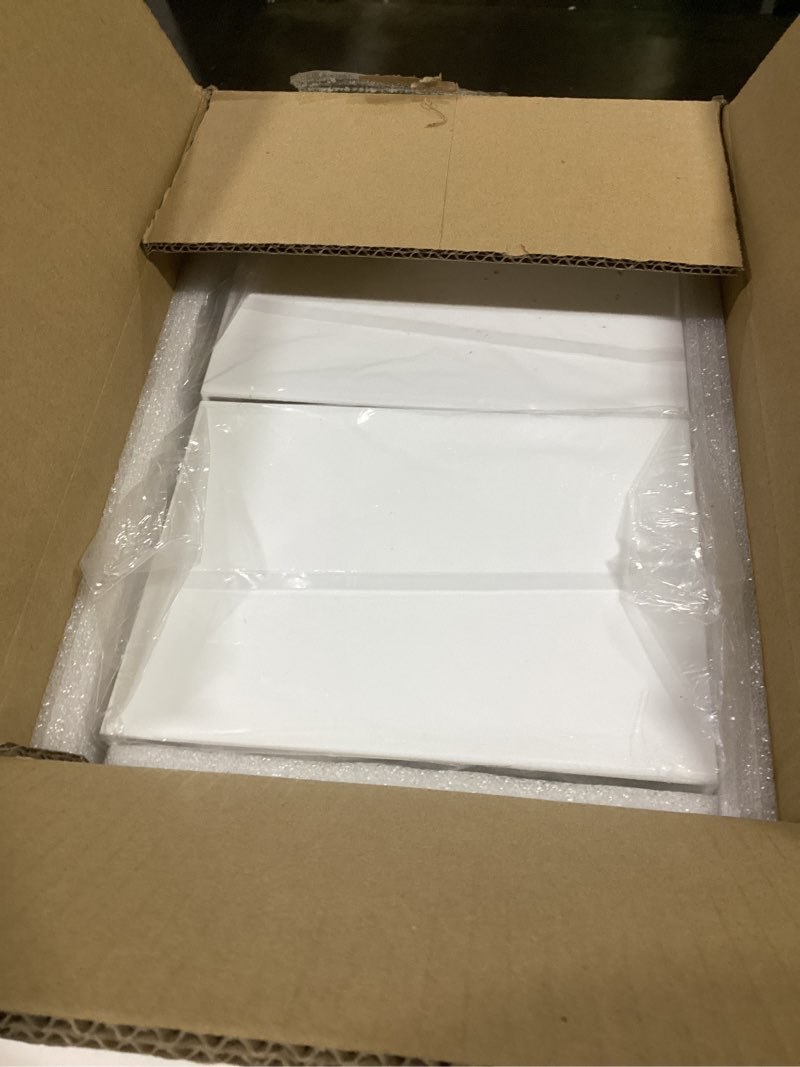 Condition photo showing New/Like New for pecmuikee buffet risers, food risers for buffet table, display stand shelf for catering dessert collectibles jewelry figures show, acrylic cube display nesting risers with hollow bottoms 6pcs (6,7,8)'-2 set