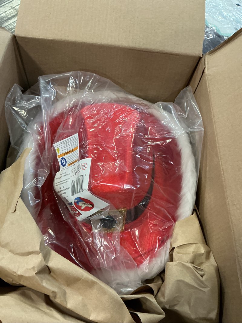 Condition photo showing Good Condition for Nicky Bigs Novelties Adult Light Up Santa Claus Christmas Cowboy Hat - Light Up LED Lights Cowgirl Hats - Holiday Western Costume Accessory, Red White, One Size