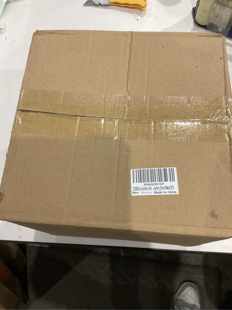 Condition photo showing New/Like New for Acrylic Hollow Ball, Clear Plastic Fillable Ornaments Ball, DIY Clear Plastic Balls for New Years Present,Xmas Tree,Home Decoration,Wedding,Party (25cm/9.84inch,2PCS)