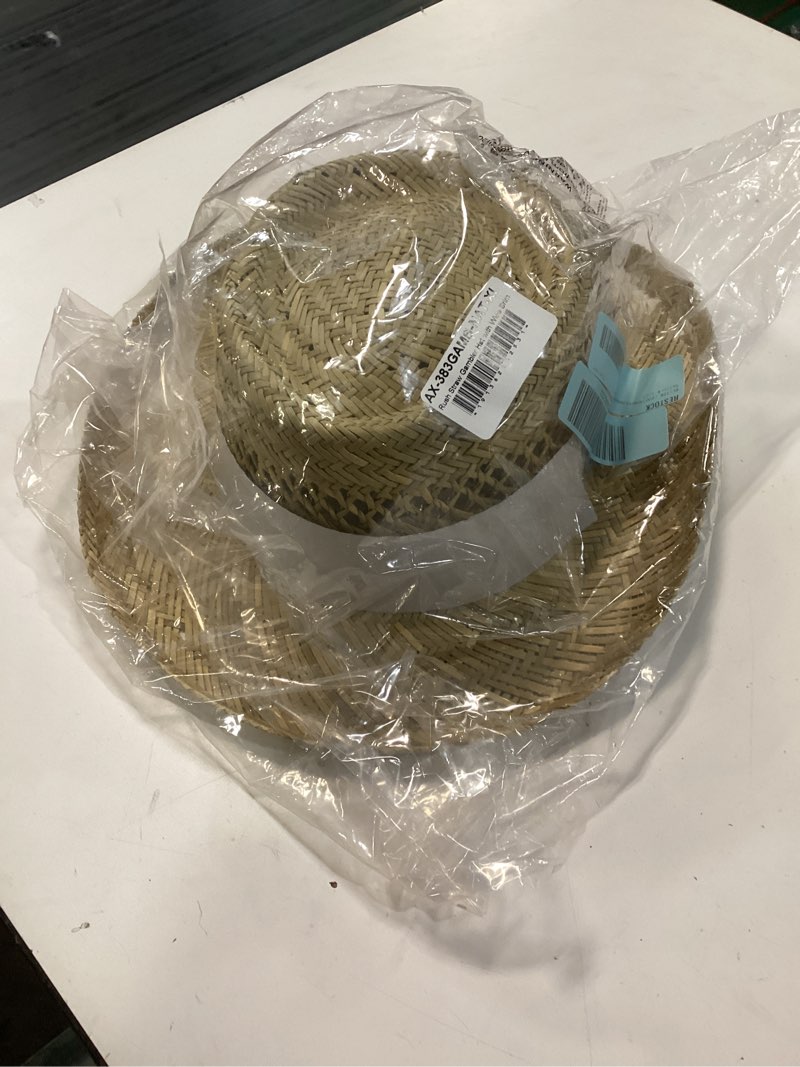 Condition photo showing New/Like New for ascentix rush straw gambler hat with wide brim