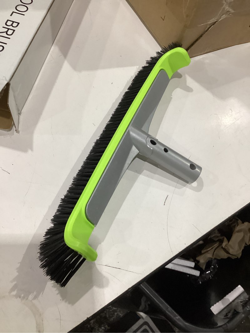 Condition photo showing As Is for sepetrel 17.5" pool brush head for cleaning walls,heavy duty inground/above ground swimming pool scrub brushes with premium strong bristle & reinforced aluminium back curved edge for walls
