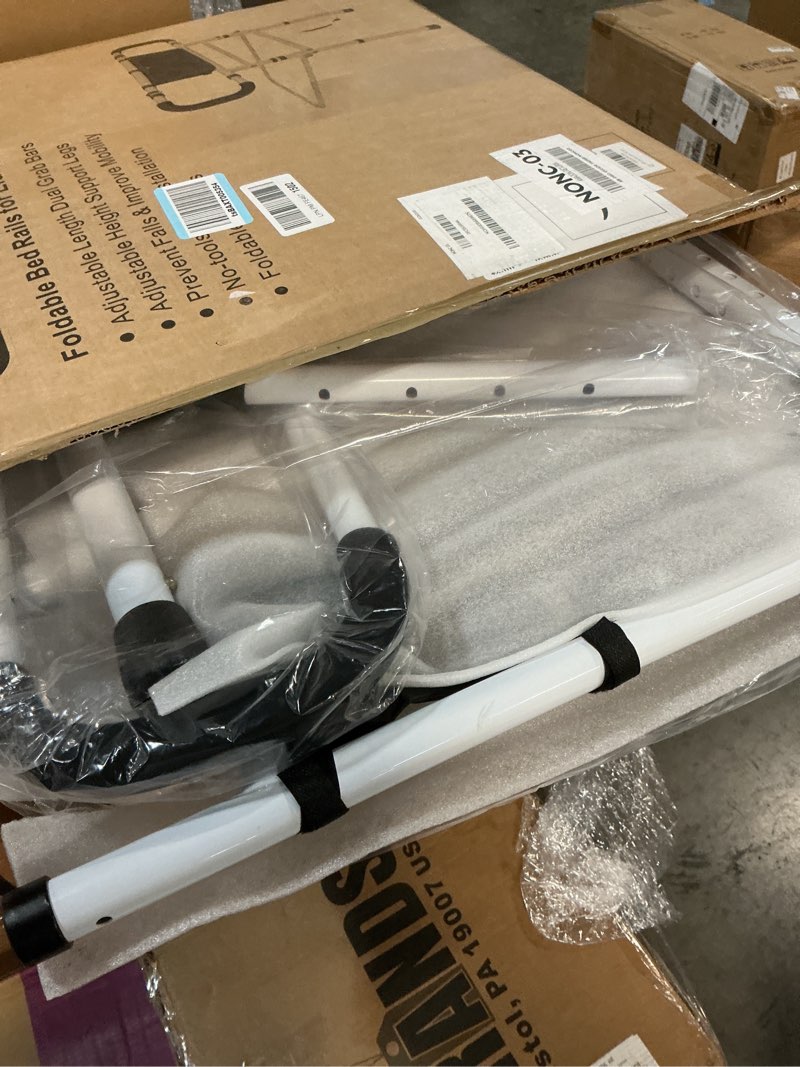 Condition photo showing New/Like New for Bed Rails for Elderly Adults with Adjustable Heights & Extendable Dual Side Handles, Foldable Bed Assist Bar for Fall Prevention, Heavy Duty Bed Rail Fits King, Queen, Full, Twin Bed Extendable Model