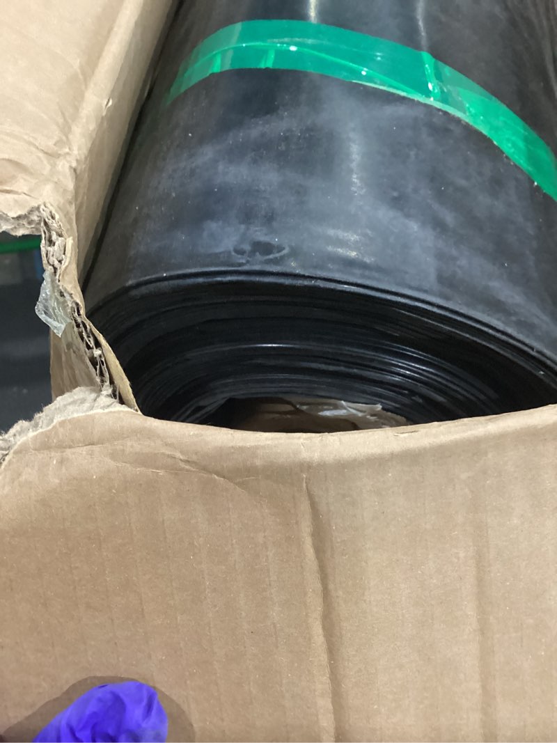 Condition photo showing Good Condition for 10ft x 100ft 10 mil black plastic sheeting heavy duty, lldpe vapor barrier for crawl space encapsulation, moisture barrier film for basement, landscaping, greenhouse & diy (with gloves) 10x100 ft - 10 mil black