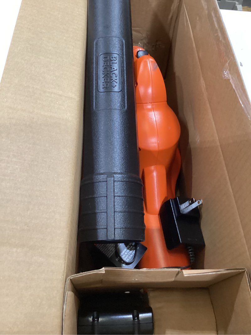 Condition photo showing Good Condition for black+decker cordless leaf blower with battery and charger 20v max, electric leaf blower 130 mph air speed, lightweight design (lsw221) 20v sweeper