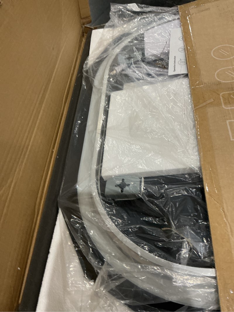 Condition photo showing Good Condition for 24"x36" oval led bathroom mirror with lights, frameless vanity led mirror for bathroom with beveled edge, backlit anti-fog, dimmable, 3 colors, memory function, tempered glass, shatter-proof 36"l x 24"w oval style frameless