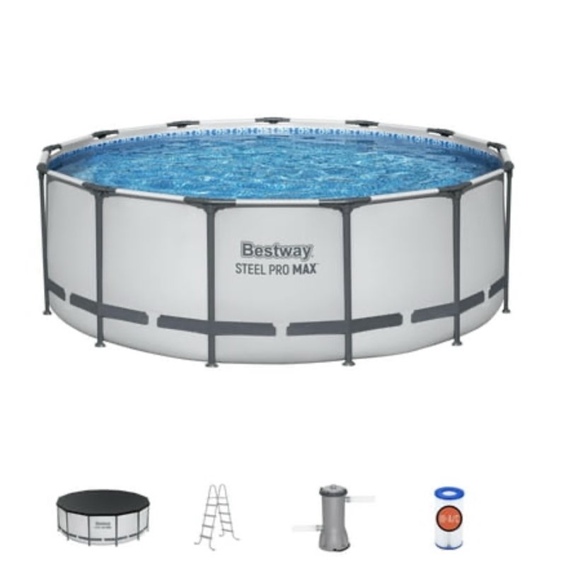 Bestway Steel Pro MAX 13  x 48  Round Above Ground Swimming Pool Set